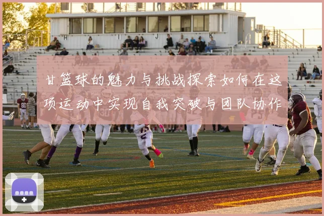 甘篮球的魅力与挑战探索如何在这项运动中实现自我突破与团队协作